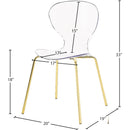 Meridian Clarion Gold Metal Dining Chair IMAGE 6