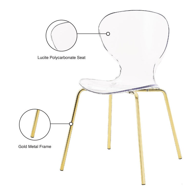 Meridian Clarion Gold Metal Dining Chair IMAGE 7