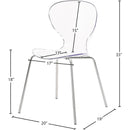 Meridian Clarion Chrome Metal Dining Chair IMAGE 6