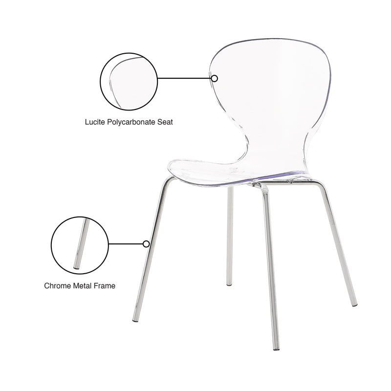 Meridian Clarion Chrome Metal Dining Chair IMAGE 7