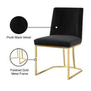 Meridian Heidi Black Velvet Dining Chair IMAGE 6