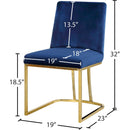 Meridian Heidi Navy Velvet Dining Chair IMAGE 5