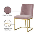Meridian Heidi Pink Velvet Dining Chair IMAGE 6