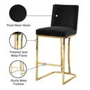 Meridian Heidi Black Velvet Stool IMAGE 6