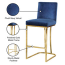 Meridian Heidi Navy Velvet Stool IMAGE 6