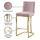 Meridian Heidi Pink Velvet Stool IMAGE 6