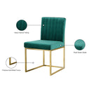 Meridian Giselle Green Velvet Dining Chair IMAGE 6