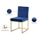 Meridian Giselle Navy Velvet Dining Chair IMAGE 6
