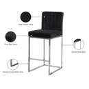 Meridian Giselle Black Velvet Stool IMAGE 6