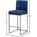 Meridian Giselle Navy Velvet Stool IMAGE 5
