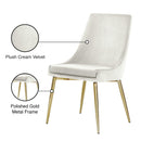 Meridian Karina Cream Velvet Dining Chair IMAGE 6