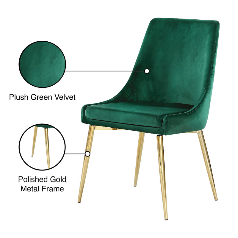 Meridian Karina Green Velvet Dining Chair IMAGE 6