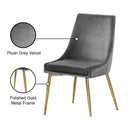 Meridian Karina Grey Velvet Dining Chair IMAGE 6