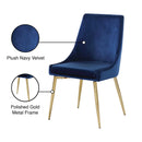 Meridian Karina Navy Velvet Dining Chair IMAGE 6
