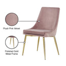 Meridian Karina Pink Velvet Dining Chair IMAGE 6