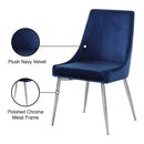 Meridian Karina Navy Velvet Dining Chair IMAGE 6