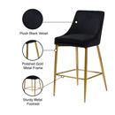 Meridian Karina Black Velvet Stool IMAGE 6