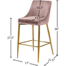 Meridian Karina Pink Velvet Stool IMAGE 5