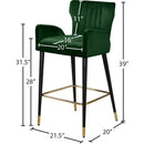 Meridian Luxe Green Velvet Stool IMAGE 5