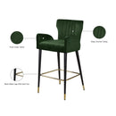 Meridian Luxe Green Velvet Stool IMAGE 6