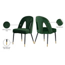Meridian Akoya Green Velvet Dining Chair IMAGE 6