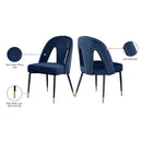 Meridian Akoya Navy Velvet Dining Chair IMAGE 6