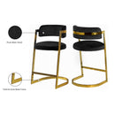 Meridian Stephanie Black Velvet Stool IMAGE 6