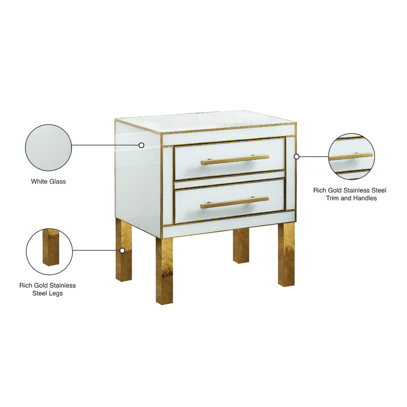 Meridian Gigi White Side Table IMAGE 6