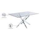 Meridian Xander Chrome Dining Table IMAGE 7