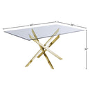 Meridian Xander Gold Dining Table IMAGE 6