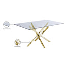 Meridian Xander Gold Dining Table IMAGE 7