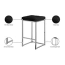 Meridian Nicola Black Velvet Stool IMAGE 6