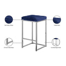 Meridian Nicola Navy Velvet Stool IMAGE 6