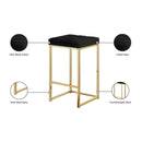 Meridian Nicola Black Velvet Stool IMAGE 6