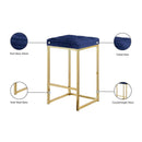 Meridian Nicola Navy Velvet Stool IMAGE 6