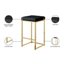 Meridian Nicola Black Vegan Leather Stool IMAGE 6