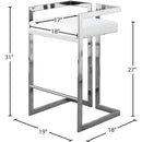 Meridian Ezra White Vegan Leather Stool IMAGE 6