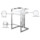 Meridian Ezra White Vegan Leather Stool IMAGE 7