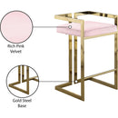 Meridian Ezra Pink Velvet Stool IMAGE 7