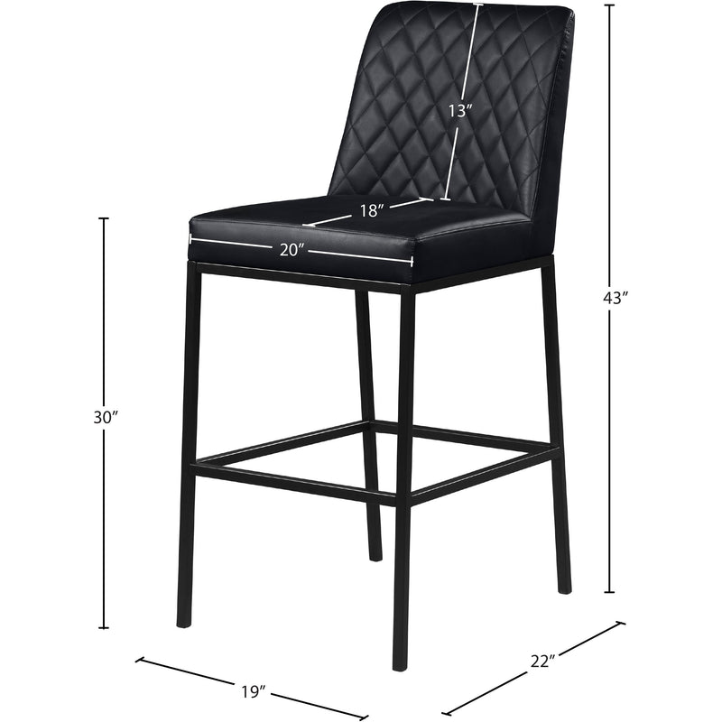 Meridian Bryce Black Vegan Leather Stool IMAGE 7