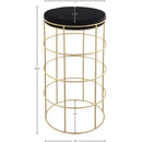 Meridian Rebar Black Velvet Bar Stool IMAGE 3