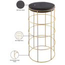 Meridian Rebar Grey Velvet Bar Stool IMAGE 4