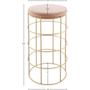 Meridian Rebar Pink Velvet Bar Stool IMAGE 3