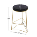 Meridian Tres Black Velvet Counter Stool IMAGE 3