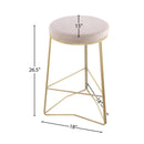 Meridian Tres Cream Velvet Counter Stool IMAGE 3