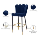 Meridian Lily Navy Velvet Stool IMAGE 9