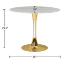 Meridian Holly Gold Dining Table (3 Boxes) IMAGE 4
