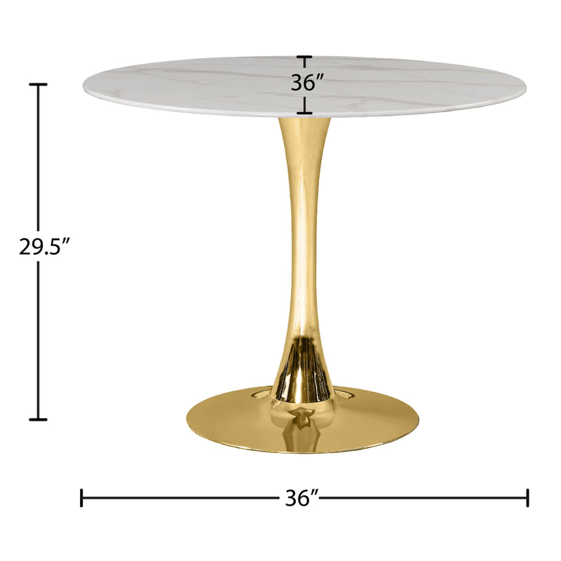 Meridian Holly Gold Dining Table (3 Boxes) IMAGE 4