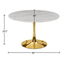 Meridian Holly Gold Dining Table (3 Boxes) IMAGE 4