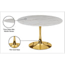 Meridian Holly Gold Dining Table (3 Boxes) IMAGE 5